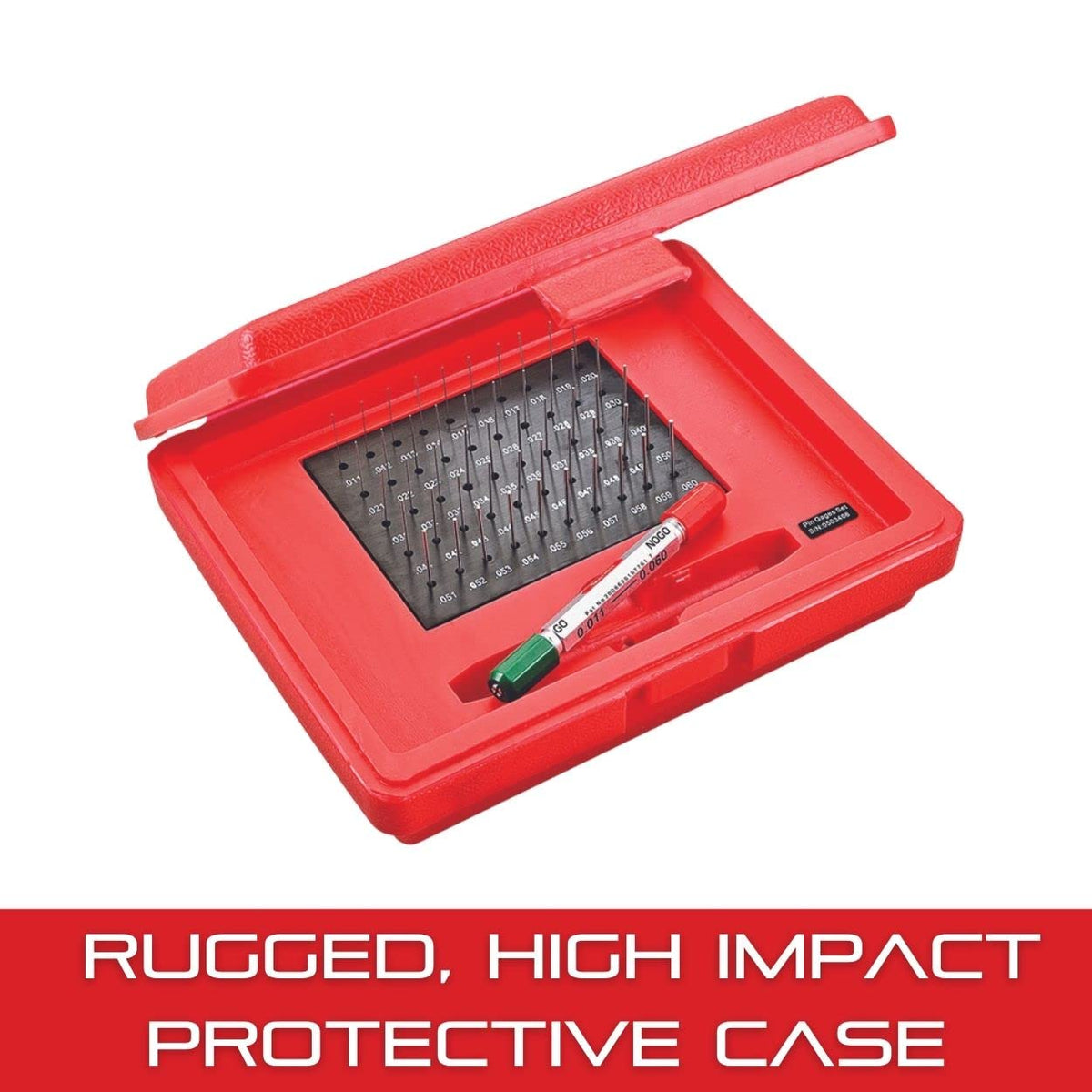Precision Steel Pin Gage Set by Starrett – 5.5"L x 4.4"W x 3"H, Steel, Model S4001-060