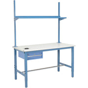72" W x 30" D Workbench by Global Industrial – 30"L x 72"W x 7"H, Steel, Blue, Model 318979BL