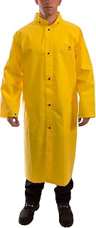 TINGLEY DuraScrim C56207 Coat, 4X-Large, Yellow | Therm-O-Rad sealed seams are 100% waterproof, 48-inch coat, 2 patch pockets, Vented cape back, Full-cut shoulders