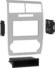 Metra Single-DIN/Double-DIN Dash Kit for Dodge Charger Magnum 2005-2007, Silver, with Storage Pocket