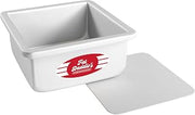 Fat Daddio's PSQCC-663 Removable Bottom Square Cake Pan, 6 x 6 x 3 Inch, Silver