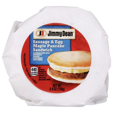 Jimmy Dean Egg Pancake and Sausage Sandwich by Sara Lee – 12 x 4.9 ounces, Pack of 12