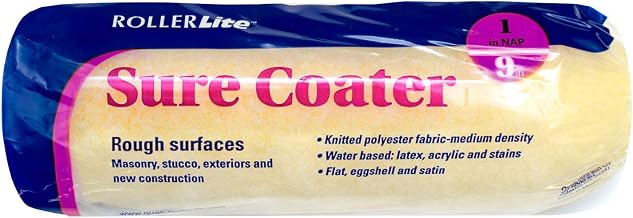 RollerLite 9SC100 Sure Coater High Density Polyester Standard Roller Cover for Rough Surfaces, 9-Inch x 1-Inch NAP