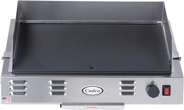 Cadco CG-10 Countertop Space Saver Griddle, Stainless Steel, 120v, 21" x 12" Cooking Area, For Commercial Use