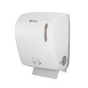 Timeless Hands-Free Mechanical Paper Towel Dispenser by San Jamar – Plastic, White, Model T7200WH