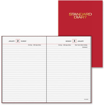 AAGSD38713 - Standard Diary Daily Reminder by AT-A-GLANCE – 5 x 7 1/2, Vinyl, red, Model SD38713_azty