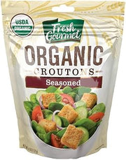 Fresh Gourmet Specialty Organic Seasoned Croutons, 2.82oz Resealable Bag