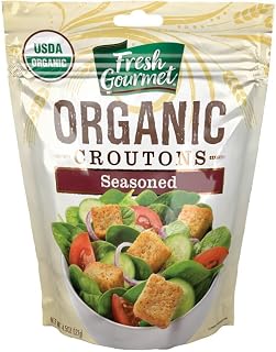 Fresh Gourmet Specialty Organic Seasoned Croutons, 2.82oz Resealable Bag