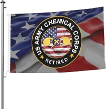 US Chemical Corps Retired Premium 5x8ft Double-Sided Flags with 2 Brass Grommets - All Weathe