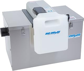 Thermaco Big Dipper W-350-IS Automatic Commercial Grease Trap Removal Device for Restaurant Dishwasher Sinks, 85-Pound Grease Capacity, Stainless Steel, 115v