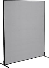 Global Industrial 60-1/4"W x 96"H Freestanding Office Partition Panel, Gray