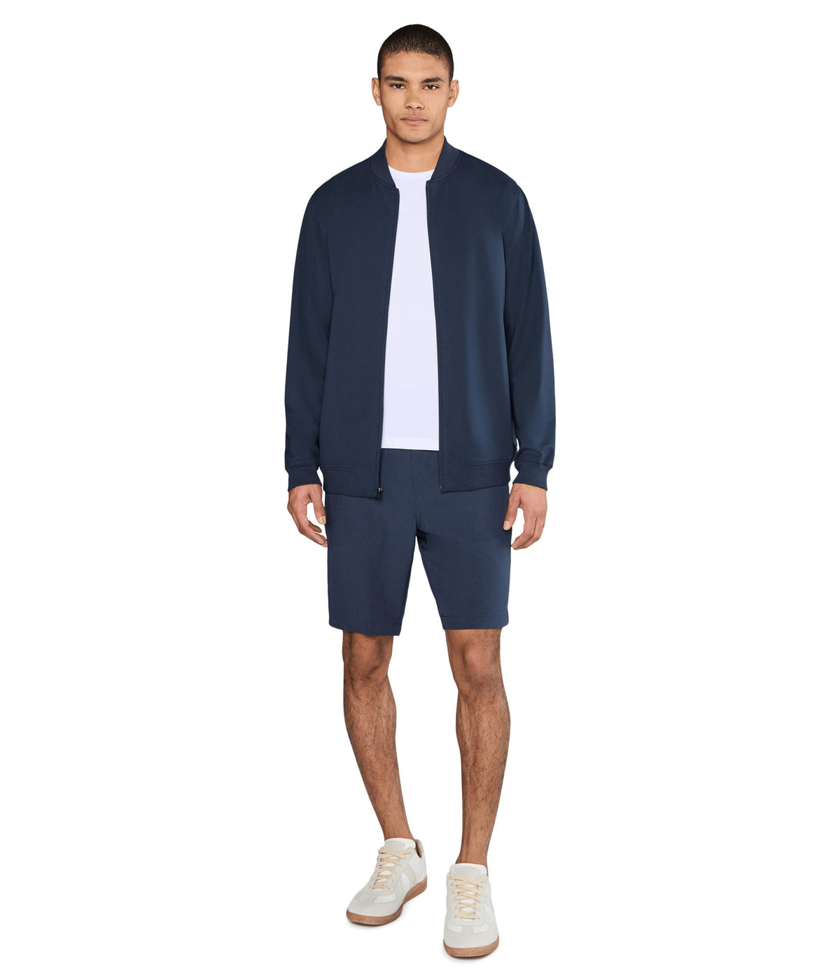 Mens Stretchknit Bomber by TravisMathew – Cotton Blend, Total Eclipse, Model A42354