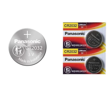 CR2032 3V Lithium Coin Battery (Pack of 2) by Panasonic – 1 Count (Pack of 2), metal, Pack of 2, Model CR2032x2