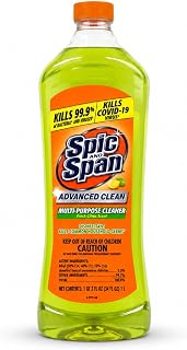 Spic And Span Advanced Clean Multi-Purpose Cleaner Fresh Citrus 34 Fl Oz | Hard non-porous surfaces, kitchen & bathroom use, deodorizing