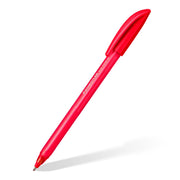 4320 Stick Ballpoint Pens Medium Nib 20 Pack Red Ink by STAEDTLER – 1 Count (Pack of 20), Red, Model STAE-4320M-20ENV_V