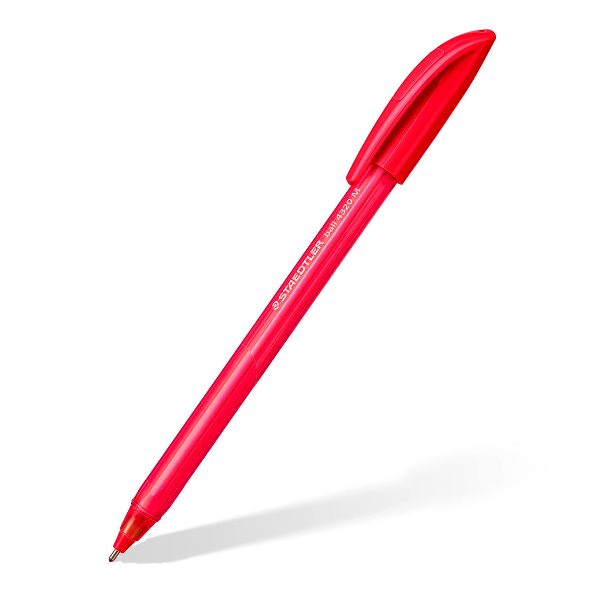4320 Stick Ballpoint Pens Medium Nib 20 Pack Red Ink by STAEDTLER – 1 Count (Pack of 20), Red, Model STAE-4320M-20ENV_V