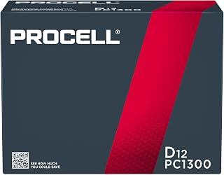 DURACELL PC1300 1.5V D12 Procell Alkaline-Manganese Dioxide Battery, 12 Count (Pack of 1) - Packaging May Vary