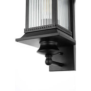 Collins One Light Outdoor Wall Sconce Black by Lighting Design – Iron, Black, Model OD316W19BK