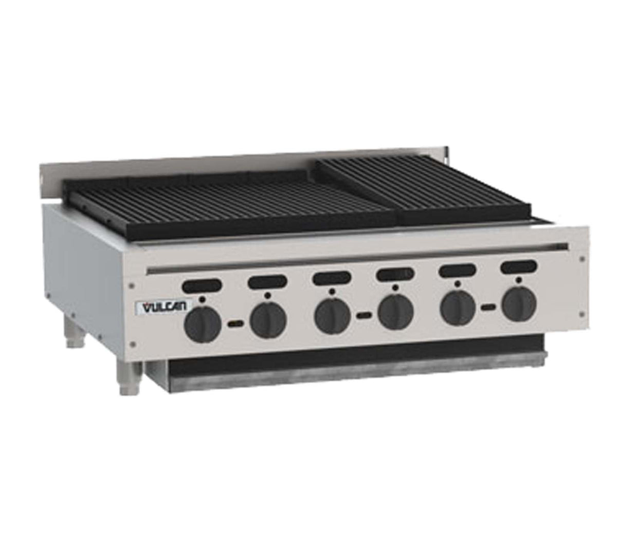 Hart Achiever Countertop 36-1/8" Gas Charbroiler by Vulcan – Stainless Steel, Stainless Steel,silver, Model VACB36