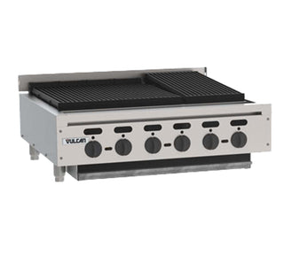 Hart Achiever Countertop 36-1/8" Gas Charbroiler by Vulcan – Stainless Steel, Stainless Steel,silver, Model VACB36