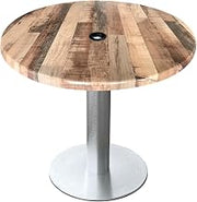 Holland Bar Stool Co. 30" Tall OD219 Indoor/Outdoor All-Season Table with 36" Diameter EnduroTop Rustic Top with Umbrella Hole