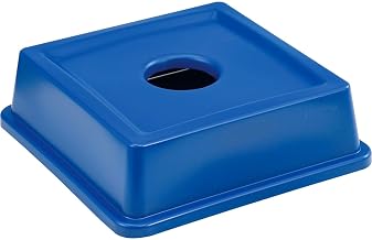 Global Industrial Bottles & Cans Recycling Lid for 35 & 55 Gallon Cans, Blue