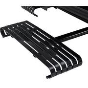 46" Square Steel Slat Picnic Table with Solid Top by Global Industrial – Alloy Steel, Black, Model 271674