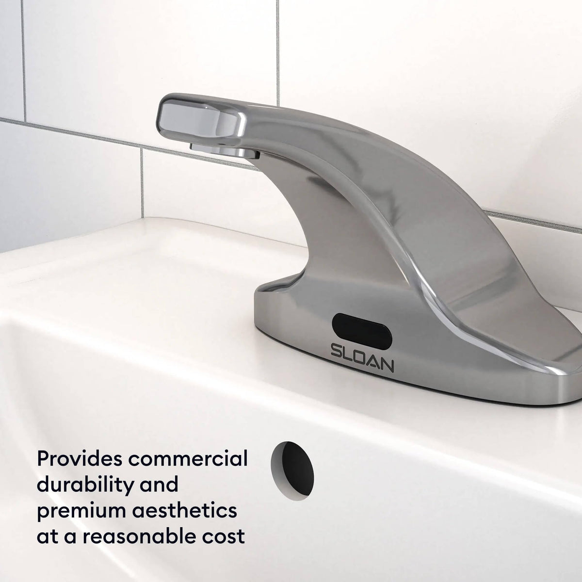 SF-2350 Sensor Faucet by Sloan – 8.625 x 5.375 x 11.00 inches, Brass, Polished Chrome, Model 3362119