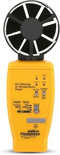 Fieldpiece AAV3 Air Velocity and Temperature Accessory Head for HVAC Testing - Airflow Measurement, CFM Estimation, Anemometer Head with Real-Time & Average Readings