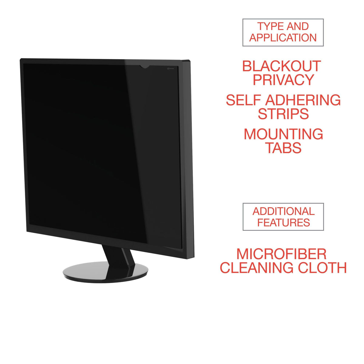 Blackout Privacy Filter for 19" Flat Panel Monitor by Innovera – black, Model IVRBLF190