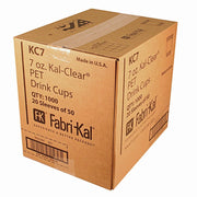 Fabri-Kal 7 oz. Clear PET Plastic Disposable Cold Drink Cup | 1000 Per Case by Kal-Clear – 7 oz, 32.0 ounces, Polyethylene Terephthalate (PET), Clear, Pack of 1000