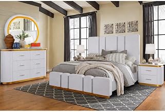 Zoe Crystal 4-Piece Bedroom Set with LED Lighting, King