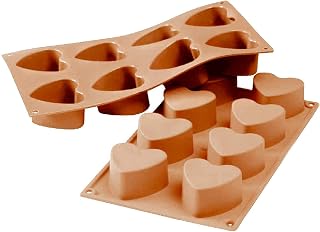 Silikomart Heart Cake Mould, 60mm, Terracotta