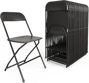Flash Furniture Hercules Plastic Folding Event Chair, Black, 20-Pack | Lightweight, 650 LBS. Weight Capacity