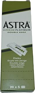 100x Astra Superior Platinum Double Edge Razor Blades Pack Stainless Steel
