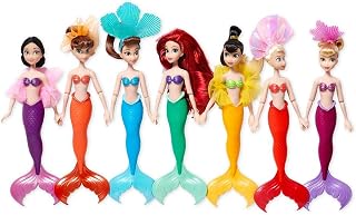 Disney Store Official Ariel & Sisters Mini Doll Set – Includes the Seven Princesses of Atlantica - 6'' Mermaid Dolls - A Perfect Ariel Toy Playset to Add to Your Princess Toys Collection