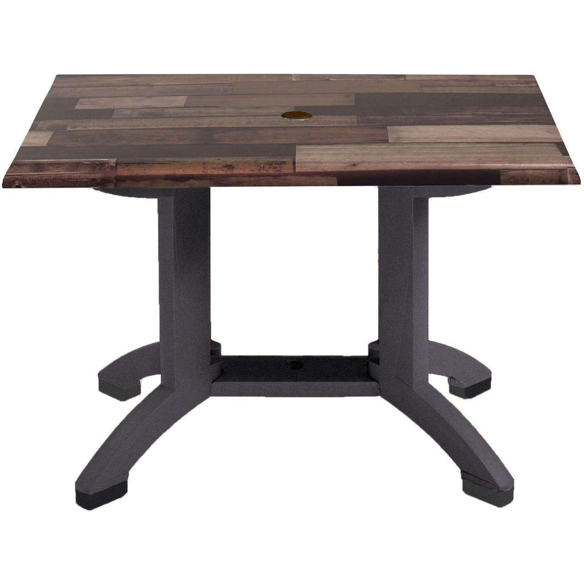 Grosfillex Atlanta 48"x32" Table in Shiplap by GROSFILLEX INC – Resin