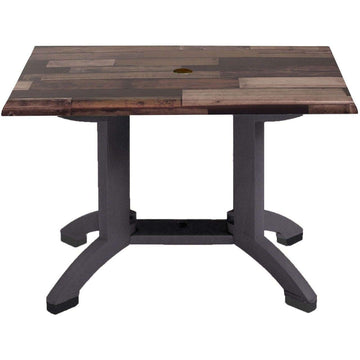 Grosfillex Atlanta 48"x32" Table in Shiplap by GROSFILLEX INC – Resin