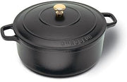 PADERNO World Cuisine 8.625 Inch Black Round Dutch Oven
