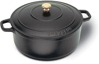 PADERNO World Cuisine 8.625 Inch Black Round Dutch Oven