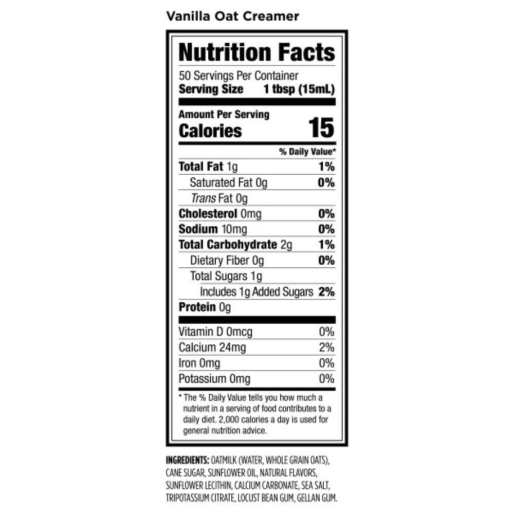 Califia Farms 152.4 Fl Oz (Pack of 1) / Oatmilk Creamer / 1 Oat Milks