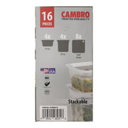 Freshpro Mini Food Storage Container Set with Lid by Cambro – Small, 0.47 liters, Plastic, transparent, Pack of 8
