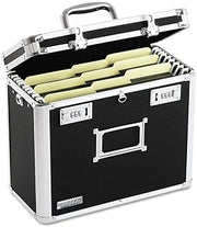 Vaultz VZ01187 Locking File Tote Storage Box, Letter, 13-3/4 x 7-1/4 x 12-1/4, Black