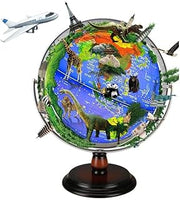 Practical Globe 12.5in Light Up World Globe Home Office Geographic World Globe School Decoration Educational Globe Beautifully Decor