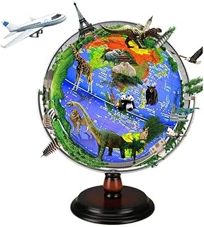 Practical Globe 12.5in Light Up World Globe Home Office Geographic World Globe School Decoration Educational Globe Beautifully Decor