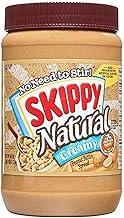 SKIPPY Natural Creamy Peanut Butter, 7 g Protein Per Serving, 40 Ounce (8 Pack)