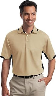 Port Authority Men's Performance Colorblock Polo Shirt_Stone/Black