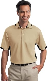 Port Authority Men's Performance Colorblock Polo Shirt_Stone/Black