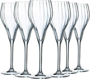 Chef & Sommelier Symmetry Champagne Flute 16 cl Set of 6 | Resistant transparent glass, champagne and creamy glass, dishwasher-safe, made in France