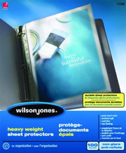 Sheet Protectors by Wilson Jones – 100/Box, Polypropylene (PP), Clear, Model 5050511792